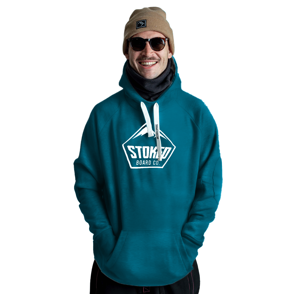 Shred Snowboard Hoodie Blue Stoked Boardshop