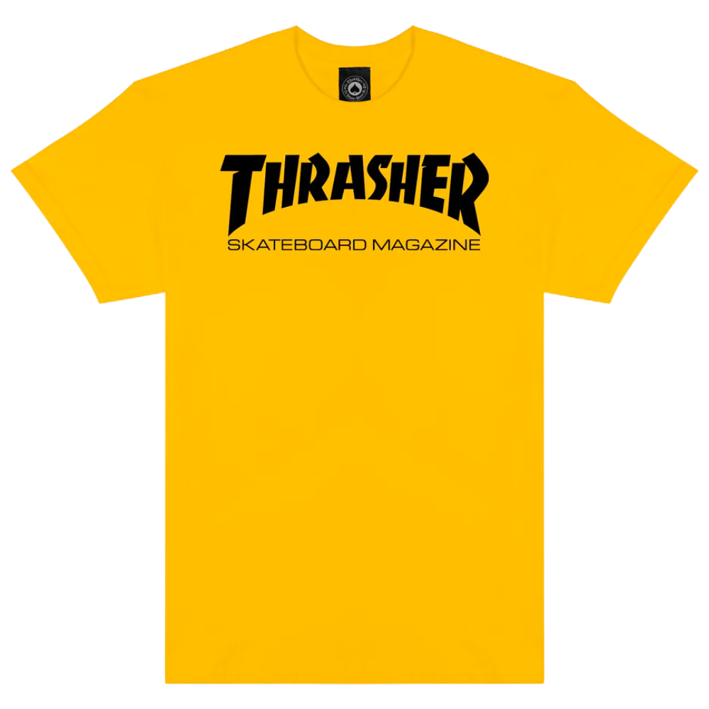 Skate Mag T shirt Gold Black Stoked Boardshop