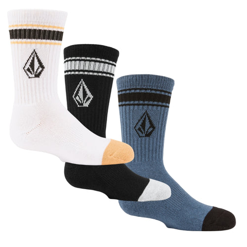 Kids Full Stone Socks 3pack Multi