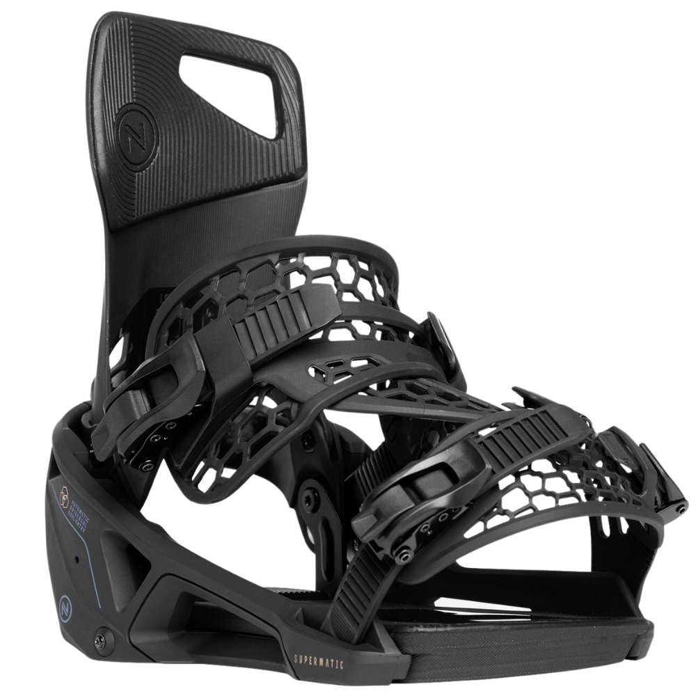 Nidecker Supermatic 2026 Black Snowboard Bindings – Stoked Boardshop