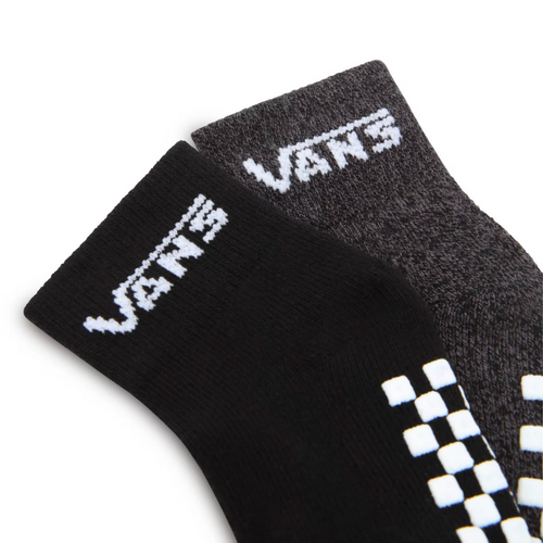 Kids Drop V Socks 2Pack Black/Grey