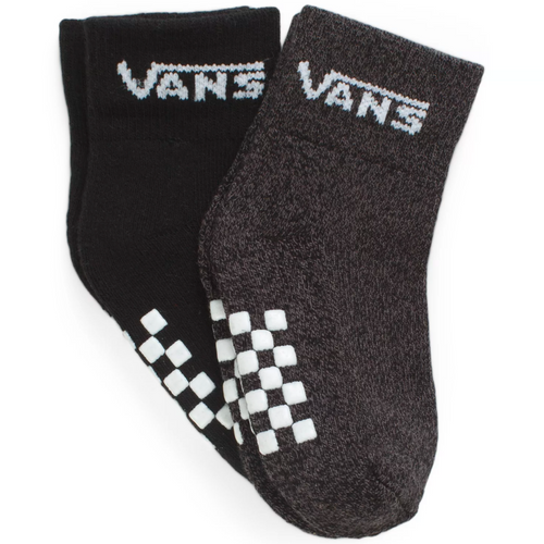 Kids Drop V Socks 2Pack Black/Grey