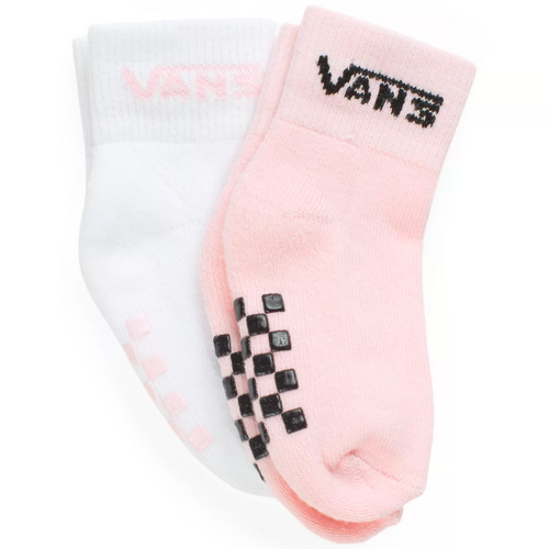 Kids Drop V Socks 2Pack Pink/White