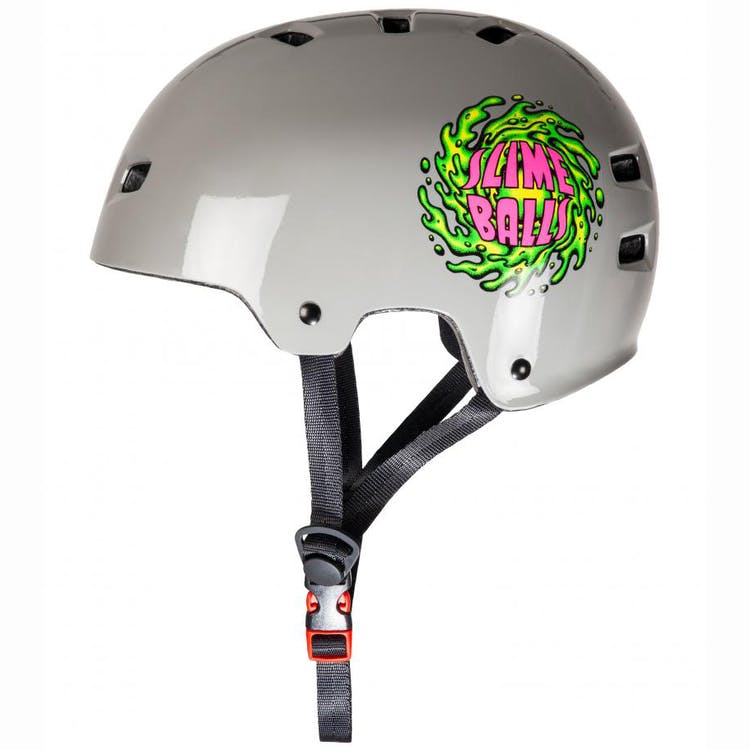 bike helmets santa cruz Bullet Bullet X Santa Cruz Slime Logo Grey Helmet – Stoked Boardshop