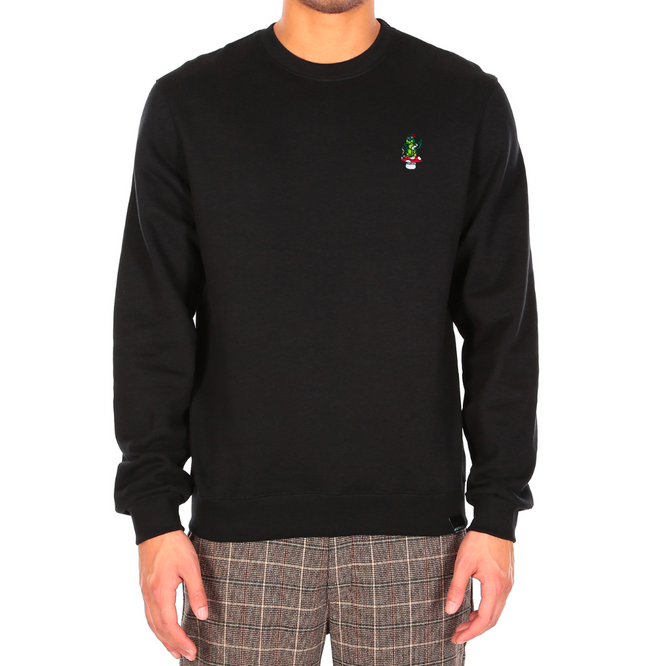 Smokey Emb Crew Sweatshirt Noir