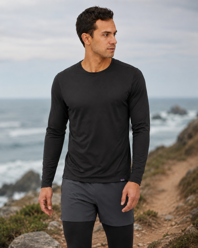 Long-sleeved Capilene Cool Lightweight Shirt Black