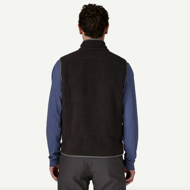 Retro Pile Fleece Vest Black/ Forge Grey