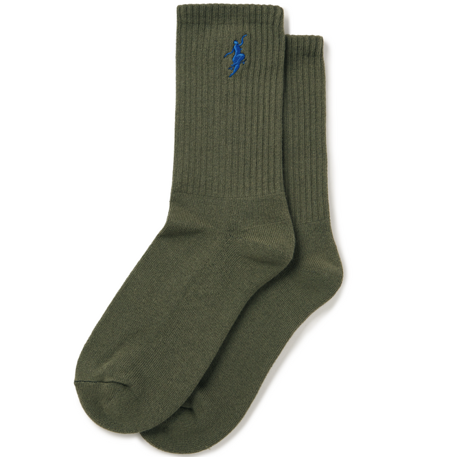 Chaussettes No Comply Olive poussiéreux/Bleu