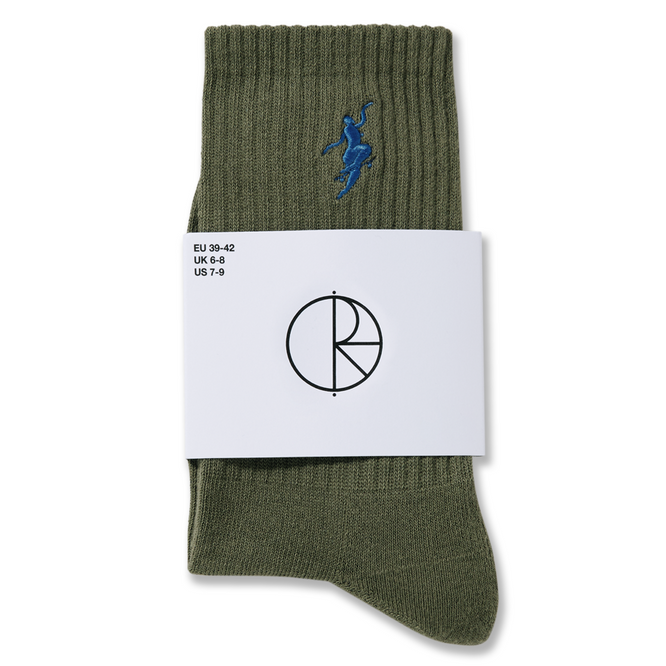 No Comply Socken Dusty Olive/Blue