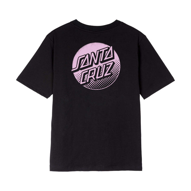 Womens Mono Stamped Dot T-Shirt Black