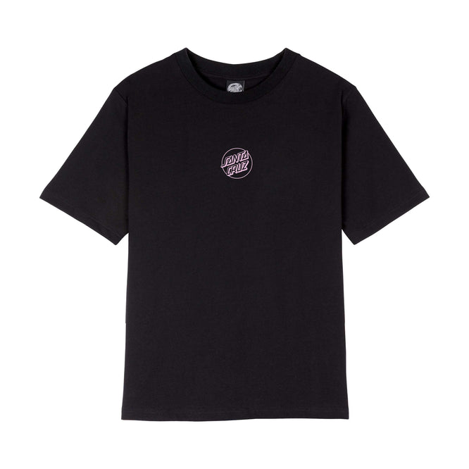 Womens Mono Stamped Dot T-Shirt Black
