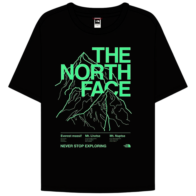 Kinder Mountain Line T-shirt TNF Schwarz