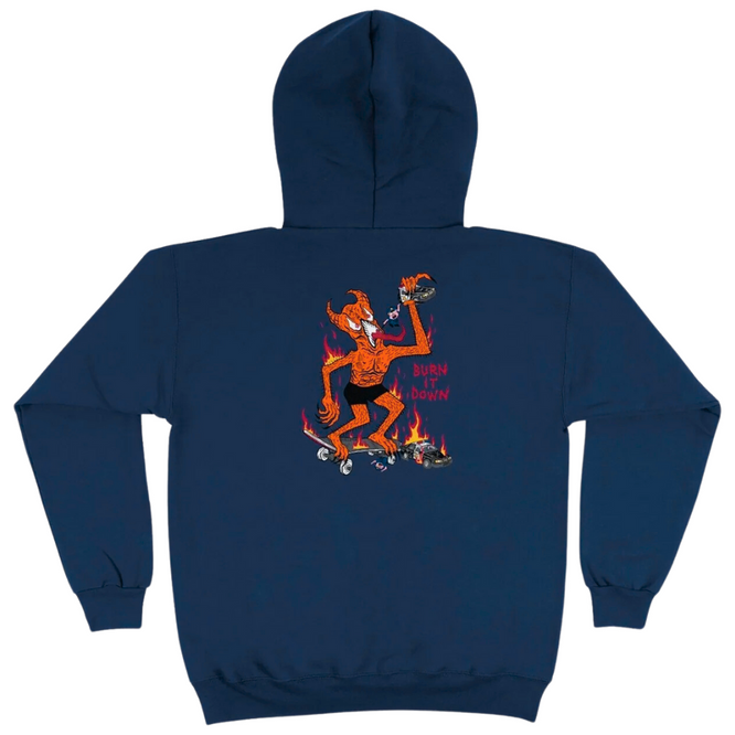 Burn It Down Hoodie Navy