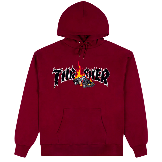 Polizist Auto Hoodie Maroon