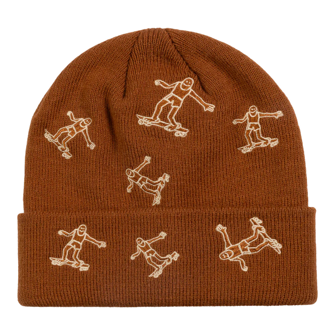 Gonz-Muster Beanie Braun