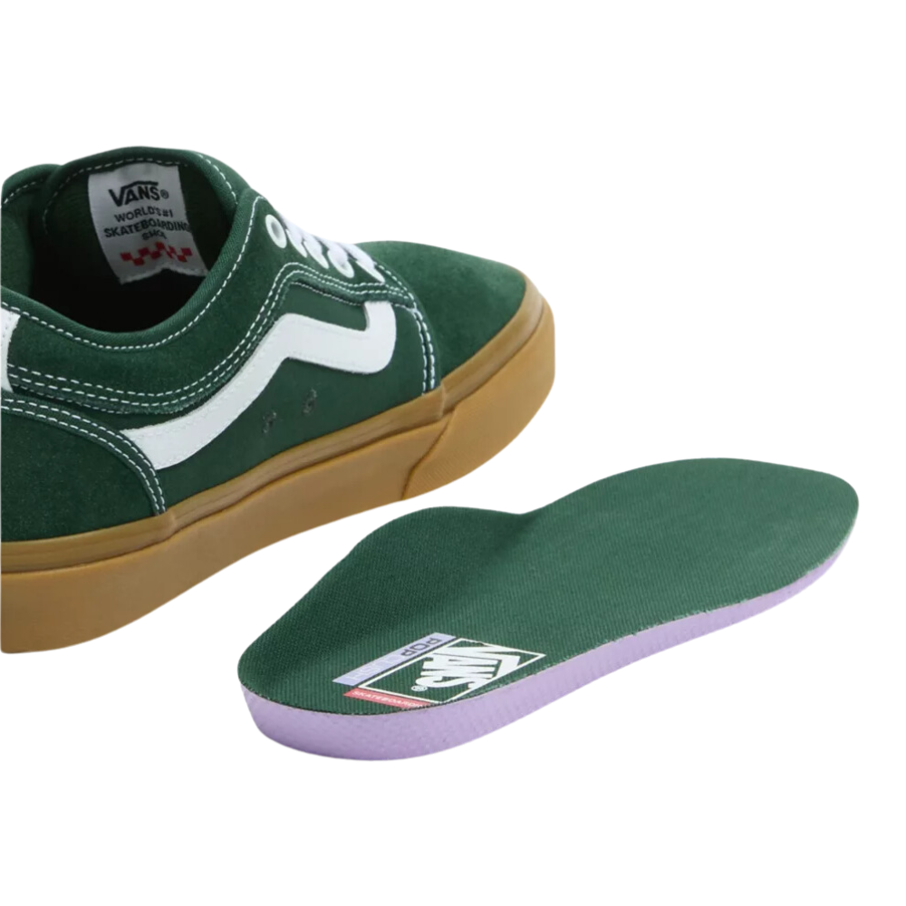 Chukka Low Sidestripe Dark Green/Gum – Stoked Boardshop