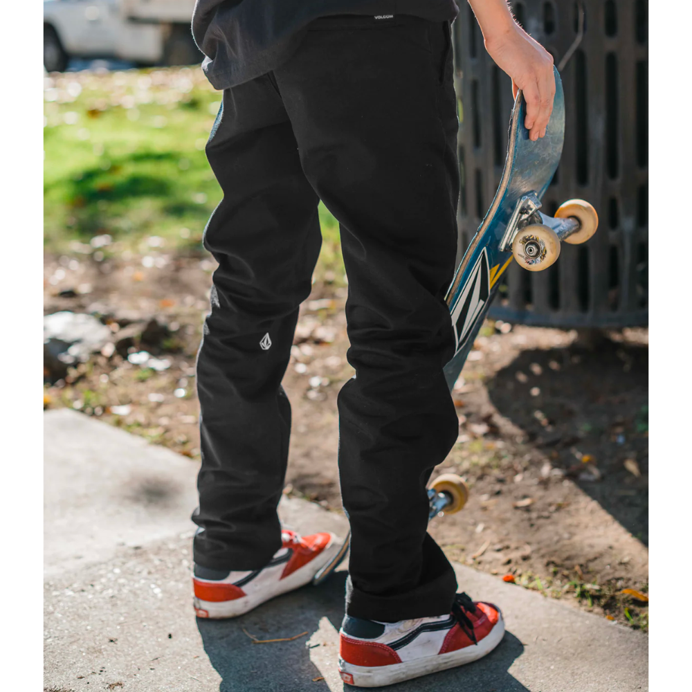 Volcom Kids Frickin Modern Stretch Chino Black – Stoked Boardshop Volcom Kids Frickin Modern Stretch Chino Black – Stoked Boardshop
