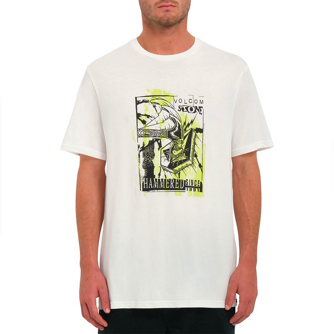 T-Shirt martelé blanc cassé