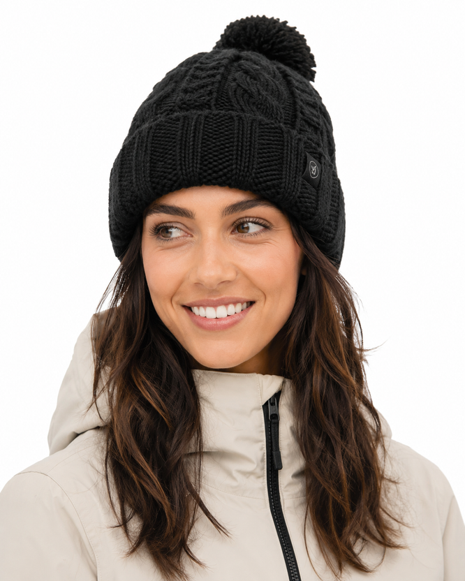 Leaf Beanie Black