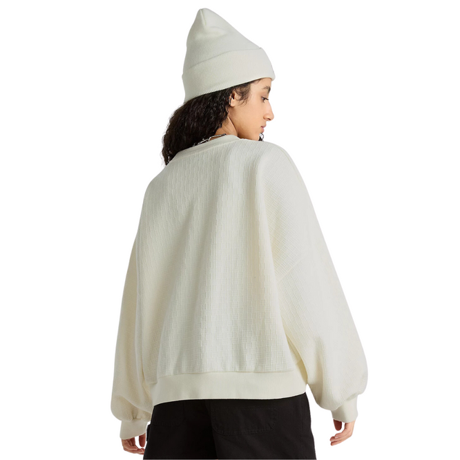 Womens Sabine Loose Crew Sweatshirt Marshmellow