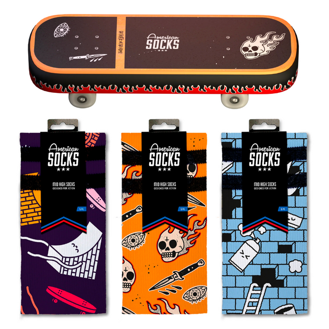 Skateboard Socks Gift Box