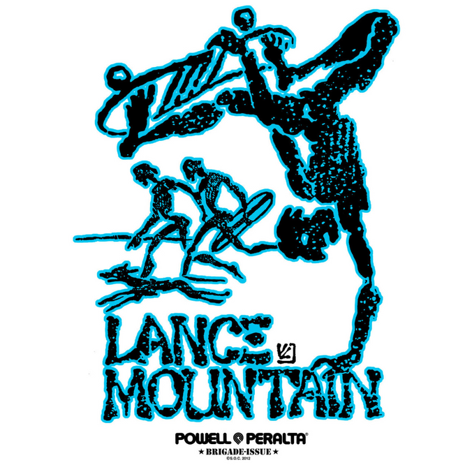Lance Mountain Bones Brigade Aufkleber Blau
