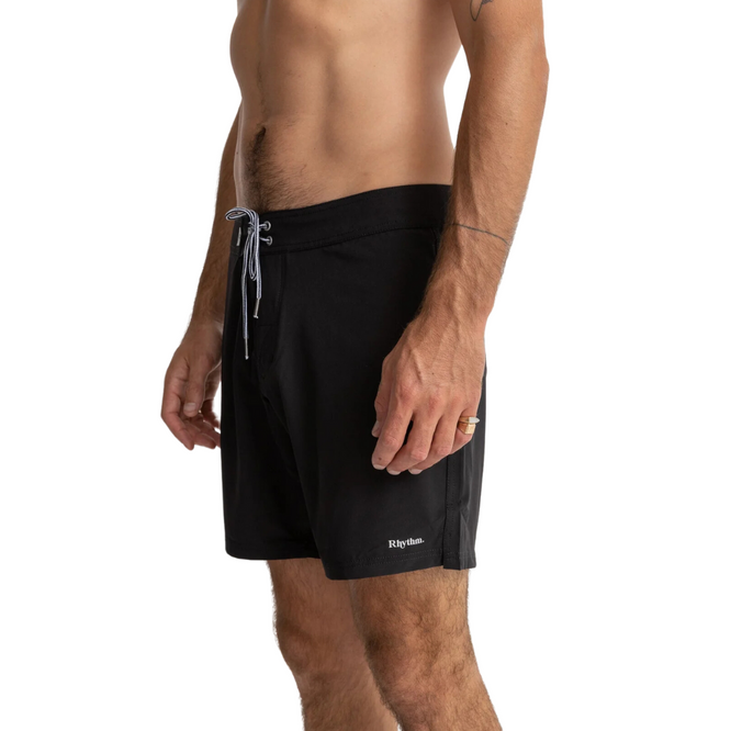 Klassische Stretch Boardshorts Schwarz