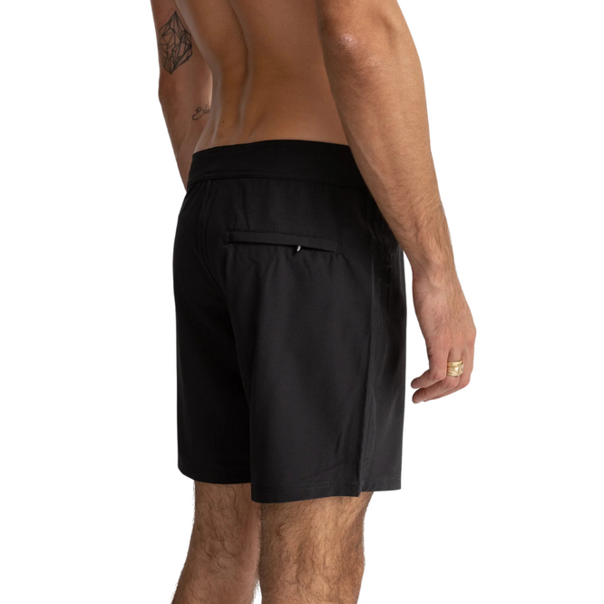 Klassische Stretch Boardshorts Schwarz