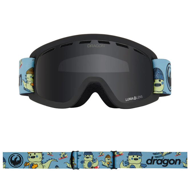 Kids Lil D Kaiju/LumaLens Dark Smoke Snowboard Goggles