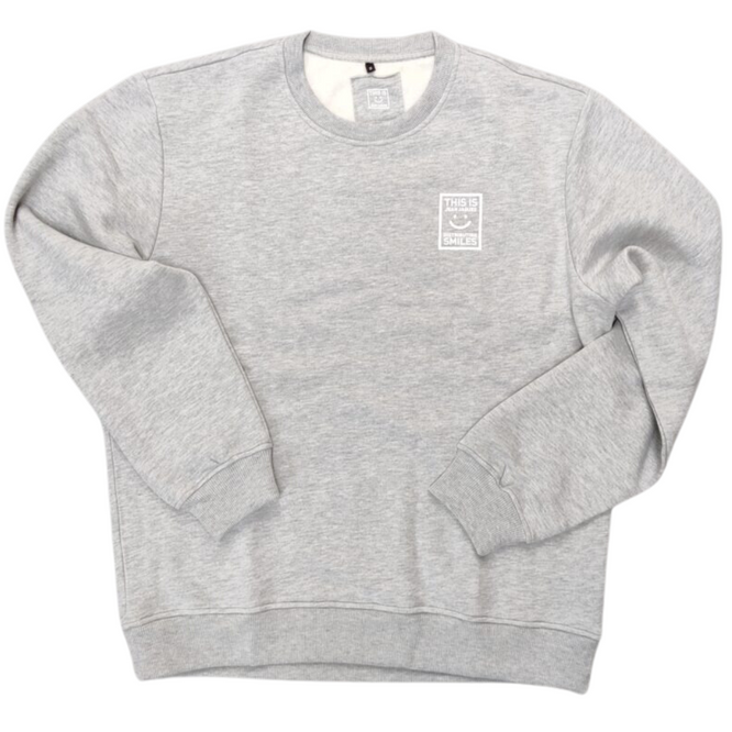 Basic Logo Crew Pullover Grau