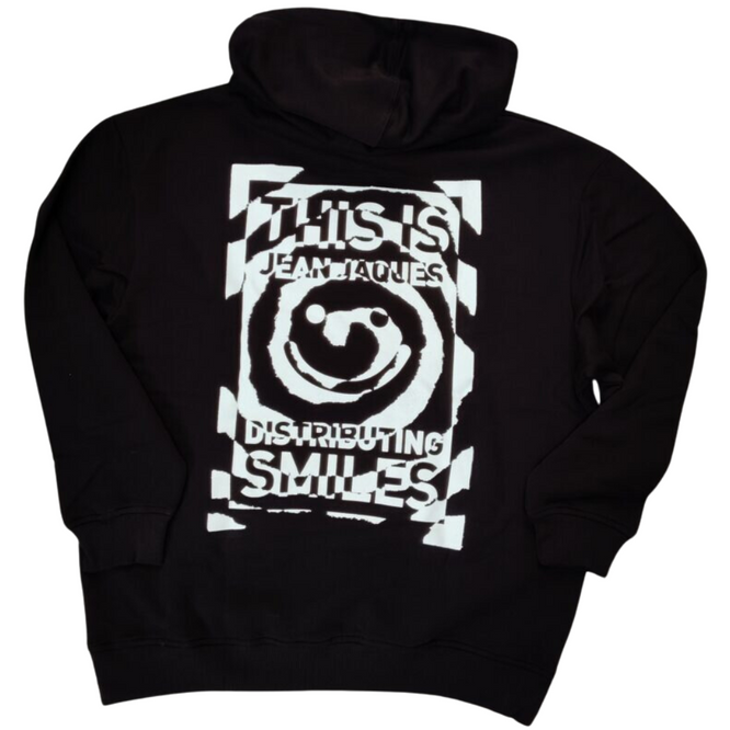 Spirale Lächeln Hoodie Schwarz