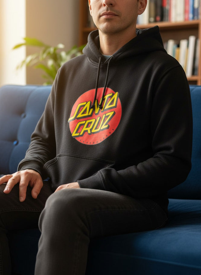Kids Classic Dot Hoodie Black