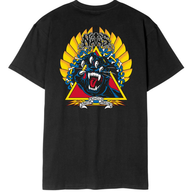 Natas Screaming Panther T-shirt Noir