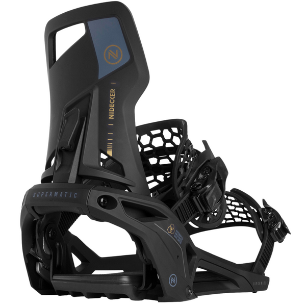 スノーボード NIDECKER SUPERMATIC 22-23 Model Nidecker Supermatic 2026 Black Snowboard Bindings – Stoked Boardshop