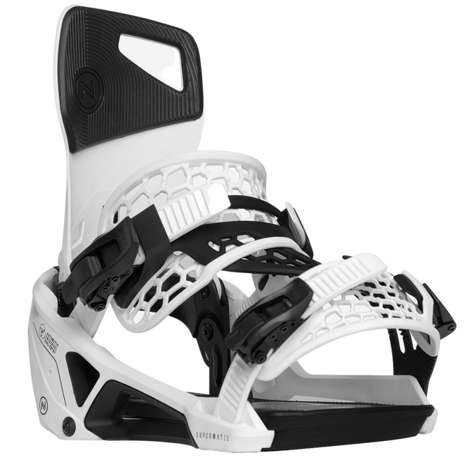 Supermatic 2025 White Snowboard Bindings