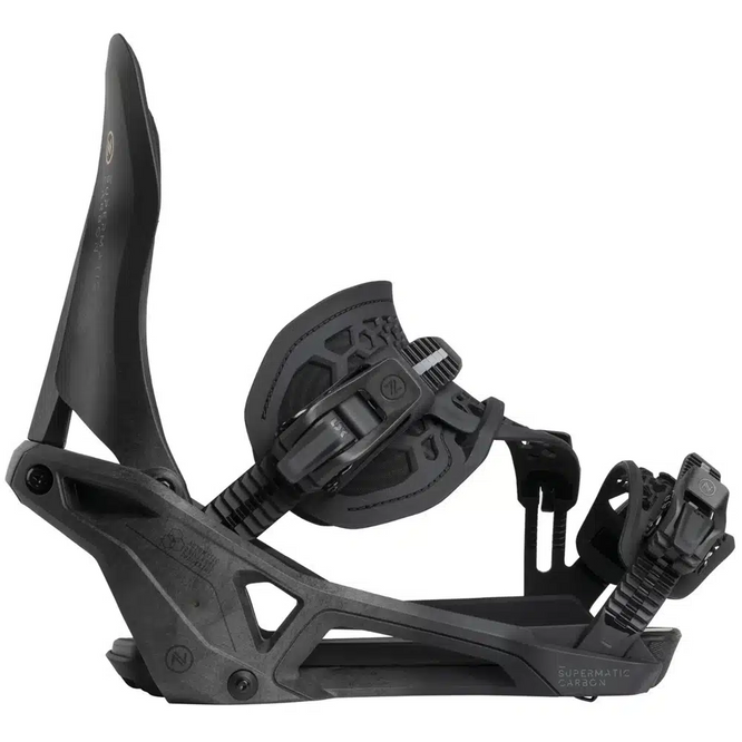 Supermatic 2025 Carbon Black Snowboard Bindings
