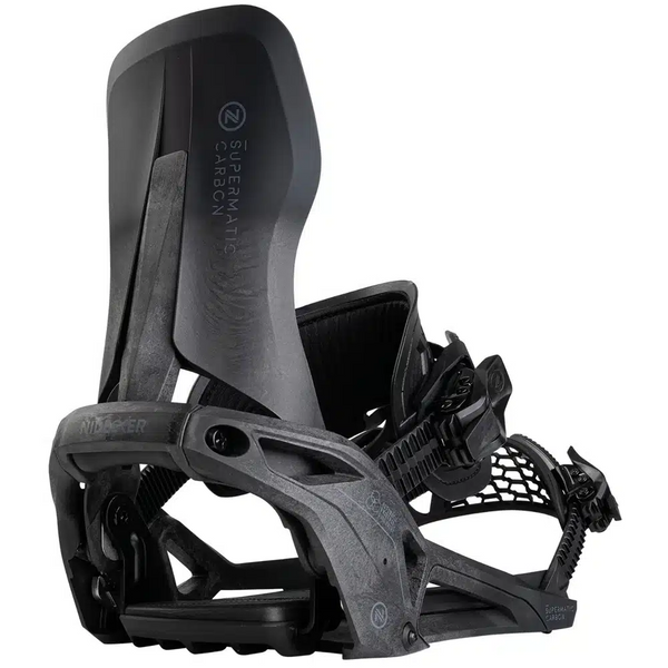 Nidecker Supermatic 2026 Carbon Black Snowboard Bindings – Stoked Nidecker Supermatic 2026 Carbon Black Snowboard Bindings – Stoked