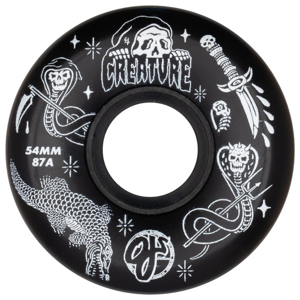 Oj Wheels Creature X Trippy Tanks Keyframe Black 87a 54mm