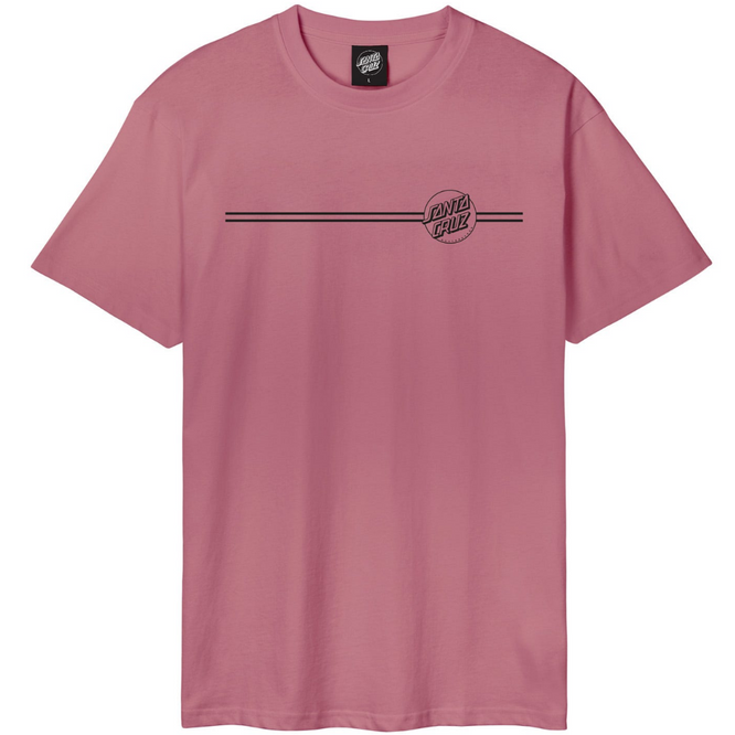 Opus Dot Streifen-T-Shirt Dusty Rose