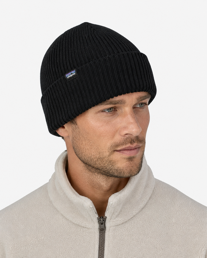 Fishermans Rolled Beanie Black