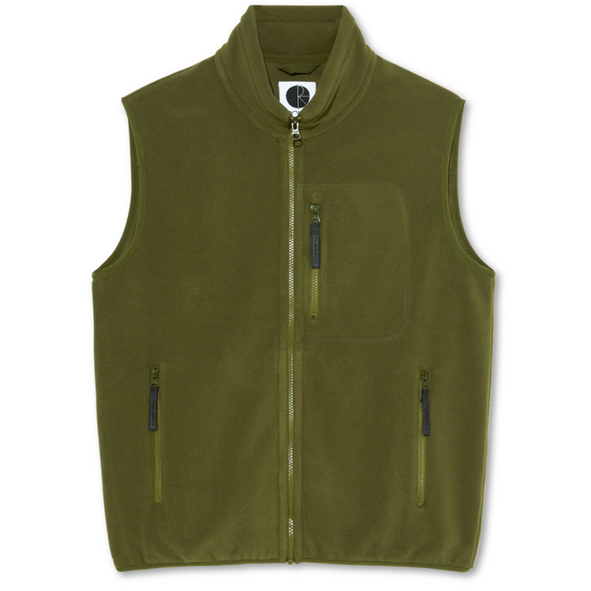 Basic Fleece Vest Army Green