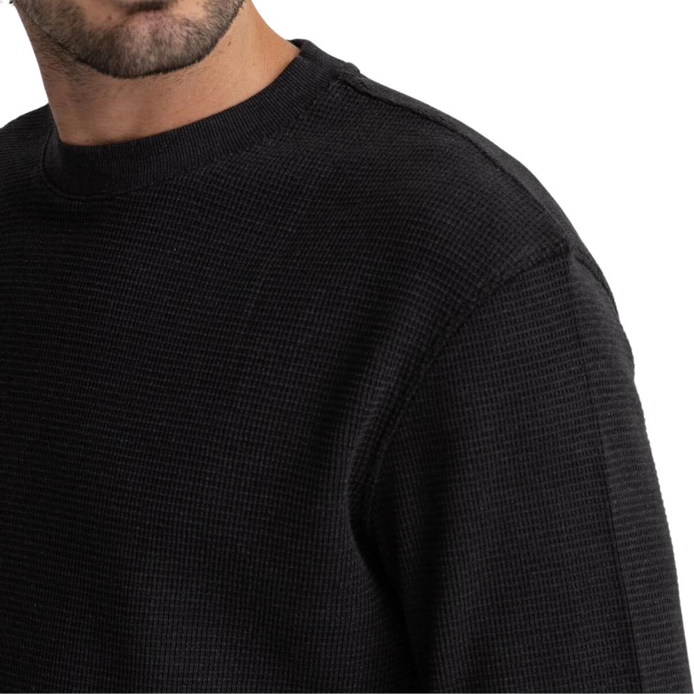 Classic Waffle Knit Vintage Black