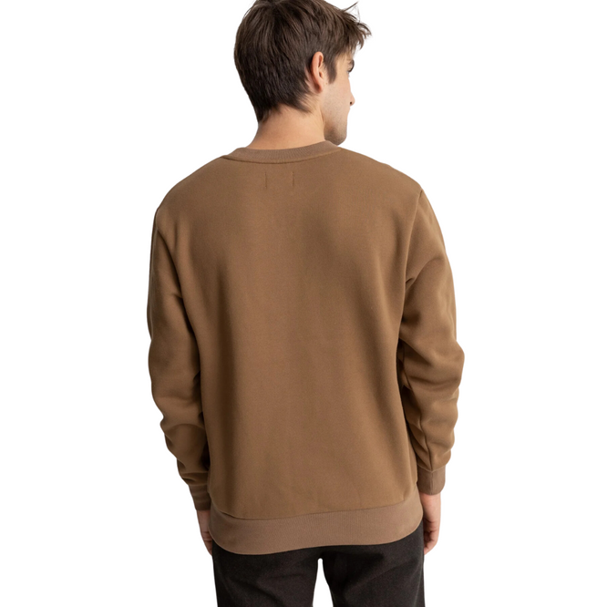 Schweres Fleece Crew Tobacco