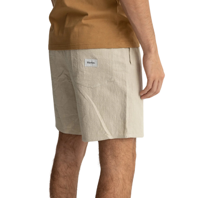 Textured Linen Jam Shorts Sand