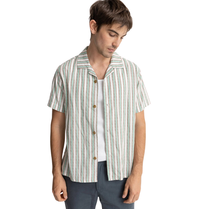 Vacation Stripe Shirt Sea Green