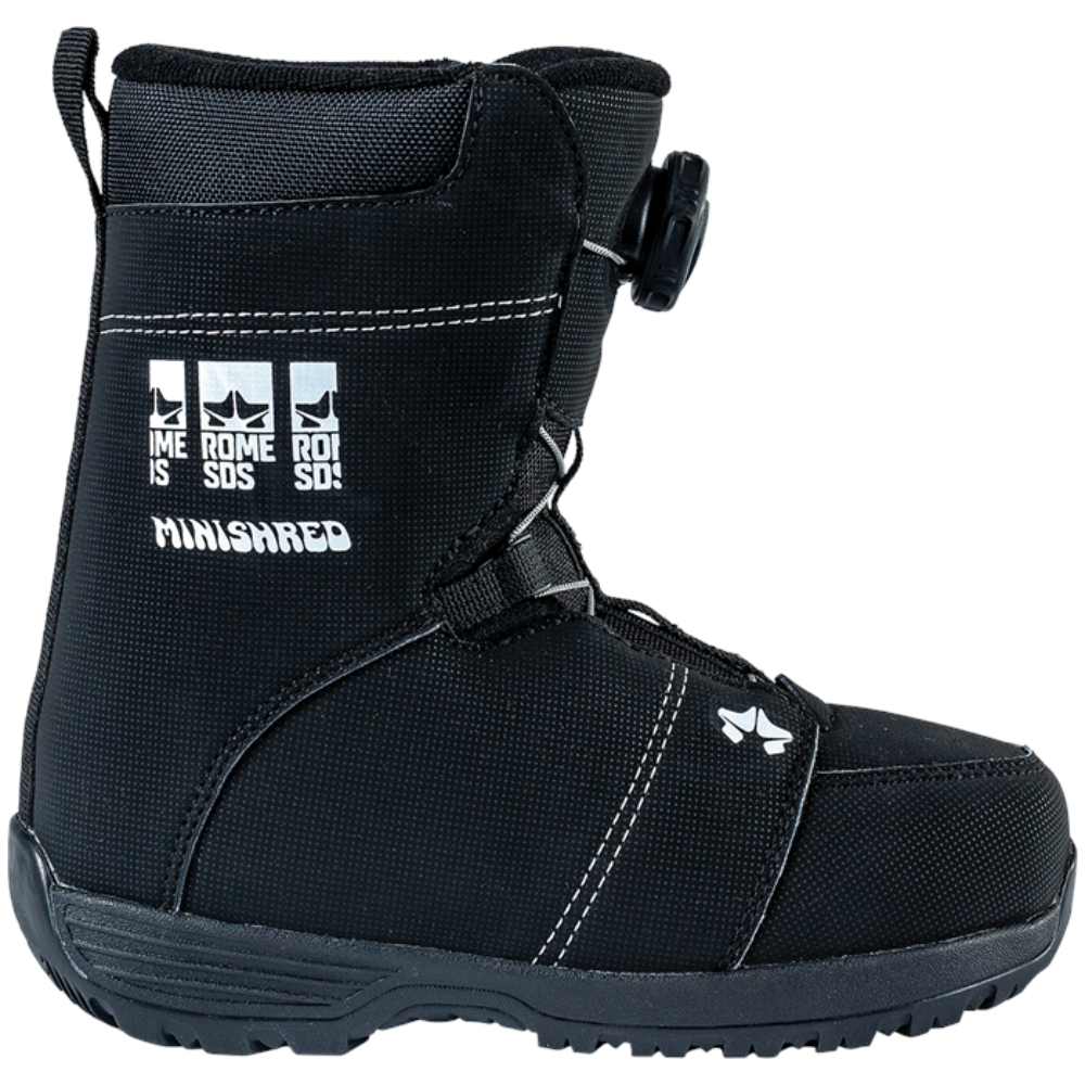 rome boa snowboard boots Minishred Kid's Vermont Ski and Sport to more variable off piste terrain.The performance of a pair of snowboard boots starts with the liner the Stomp boots feature Romes Rad F.I.T liner Rome Minishred BOA Snowboard Boots