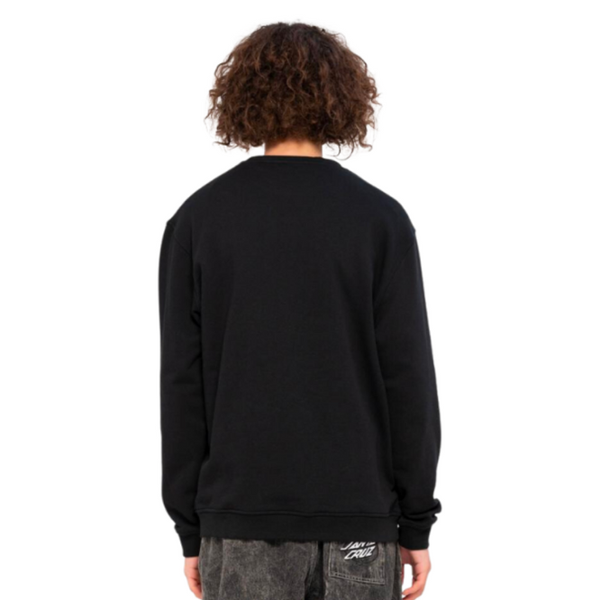 Meek Slasher Oval Dot Crew Sweatshirt Noir