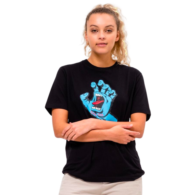 Women's Screaming Hand T-shirt Black