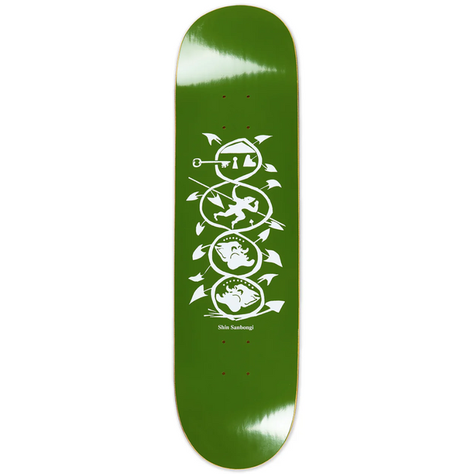 Shin Sanbongi Die Spirale des Lebens Olive 8,125" Skateboard Deck