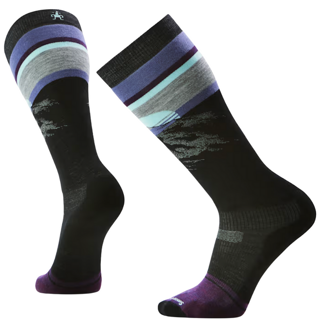 Snowboard Targeted Cushion Mountain Sunrise OTC socks Black